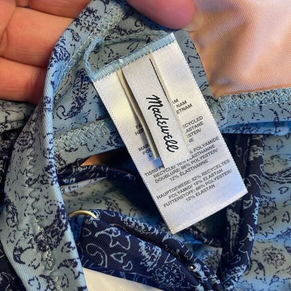 Madewell Twist Front Bikini Set in Scratchpad Paisley - Picture 7 of 7